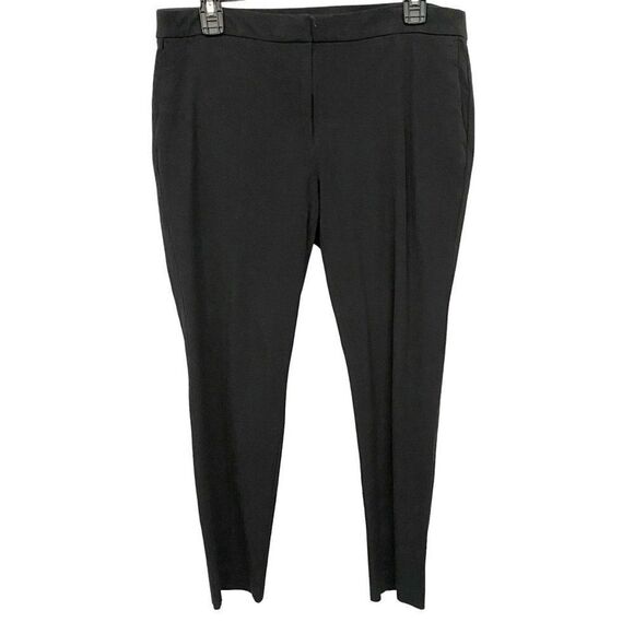J. Jill Black Premium Bi-Stretch Mid Rise Pants Slim Tapered Leg Trousers Sz 12 - Picture 1 of 6